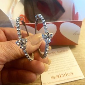 Sabika Crystal Hoop Earrings
